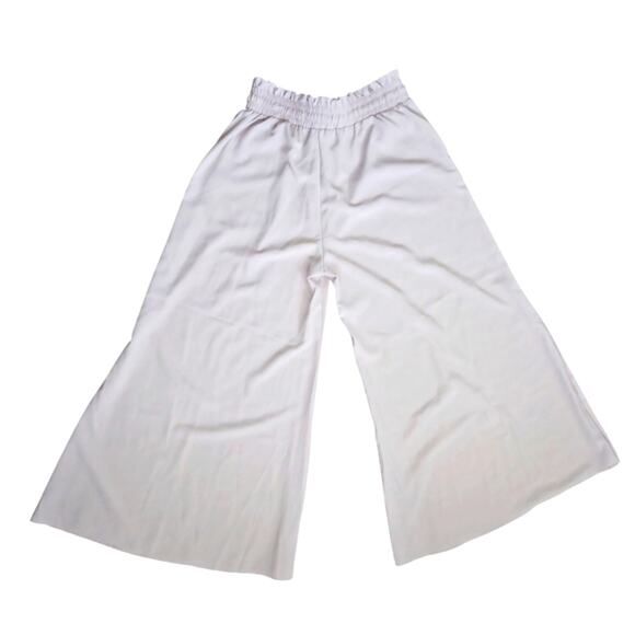 Wide-Leg Cream Pants - Picture 4 of 4